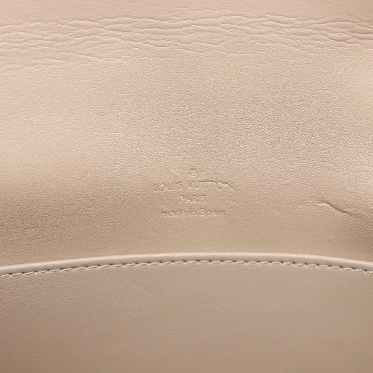 LOUIS VUITTON Monogram Vernis Thompson Street Bag Beige M91301 LV Auth gh1675