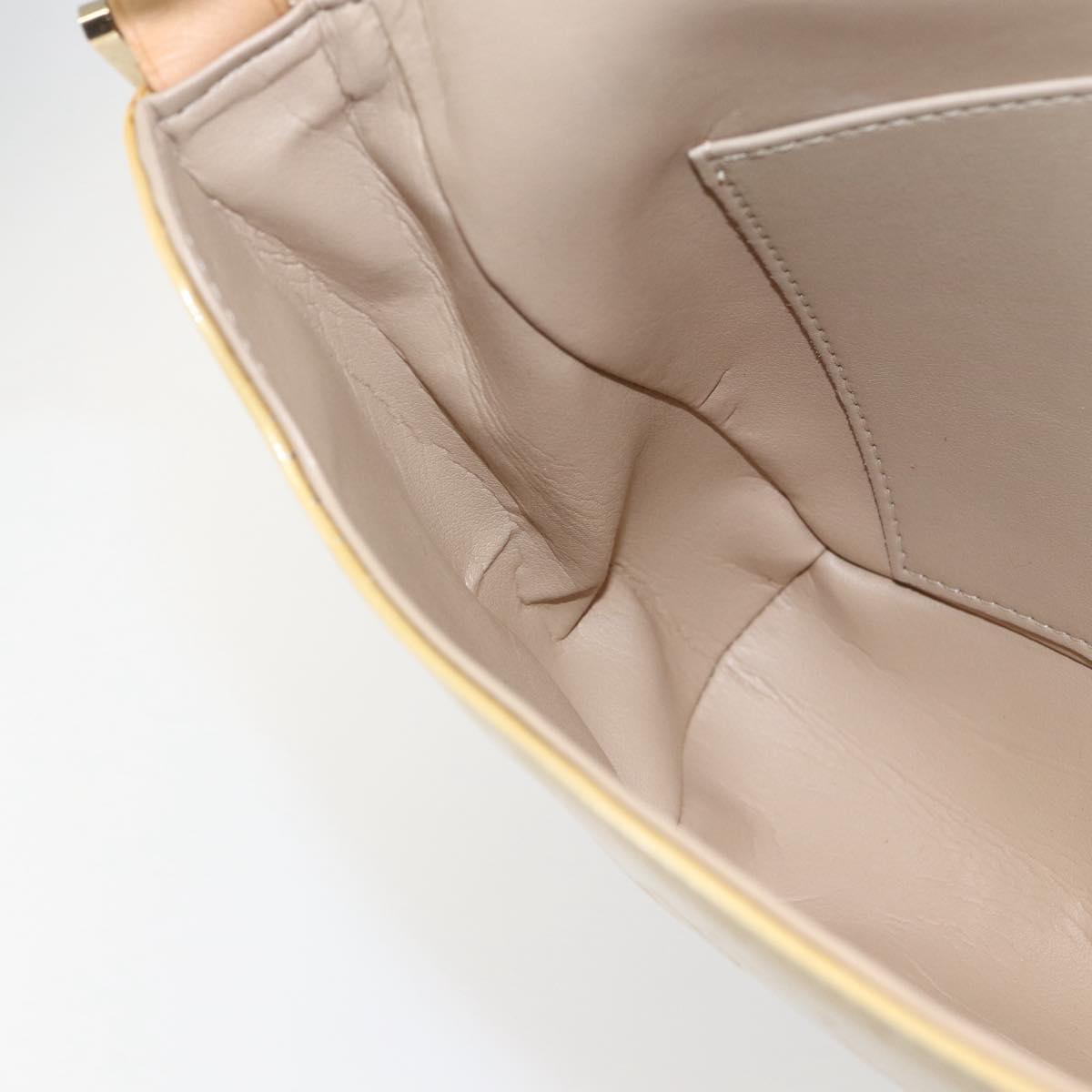LOUIS VUITTON Monogram Vernis Thompson Street Bag Beige M91301 LV Auth gh1675