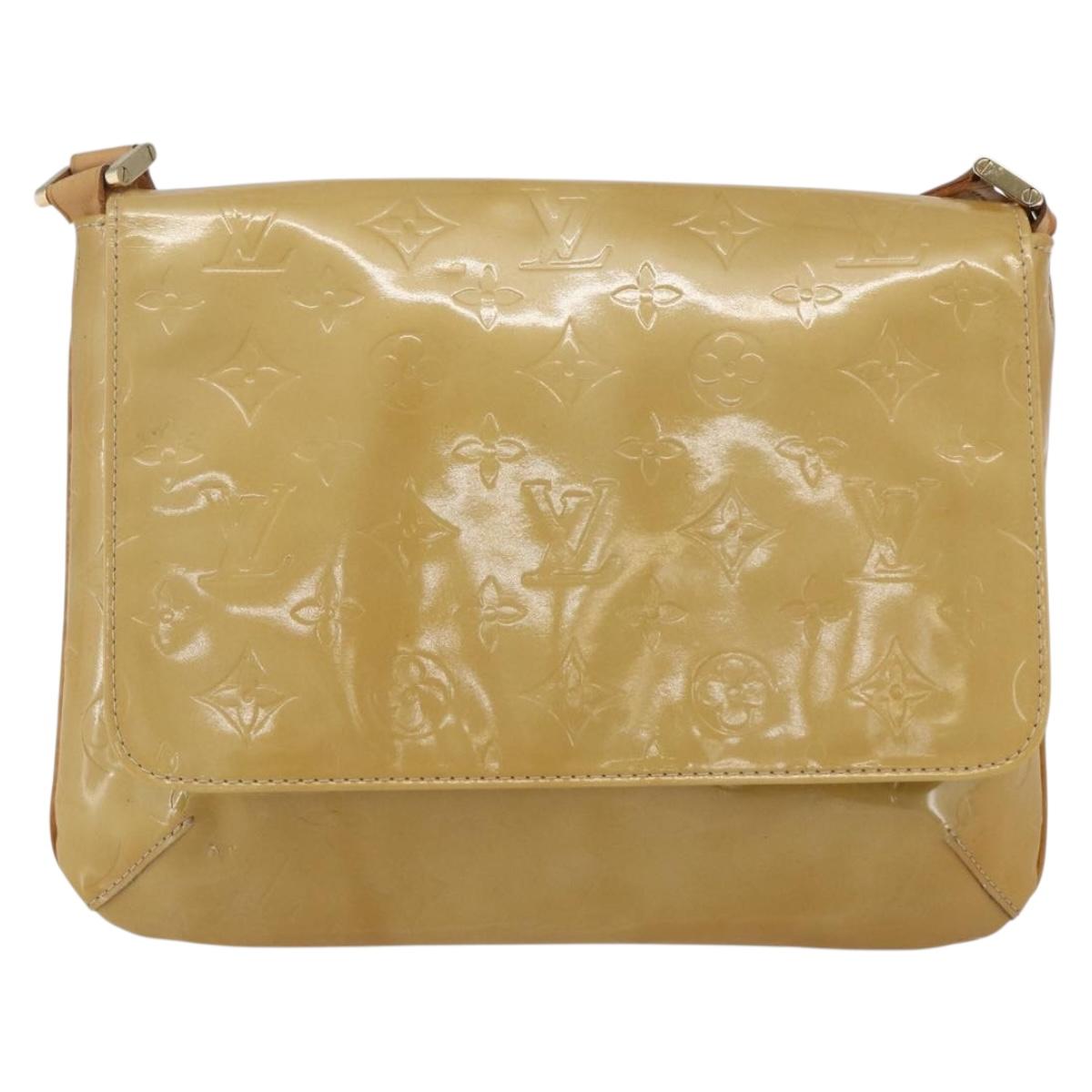 LOUIS VUITTON Monogram Vernis Thompson Street Bag Beige M91301 LV Auth gh1675