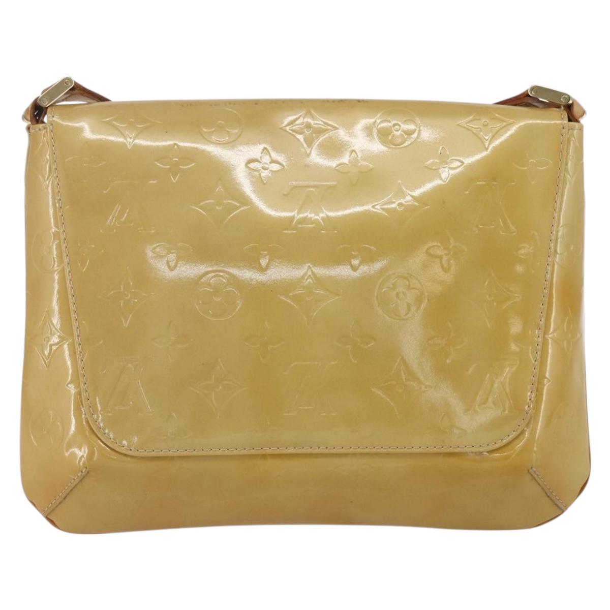 LOUIS VUITTON Monogram Vernis Thompson Street Bag Beige M91301 LV Auth gh1675
