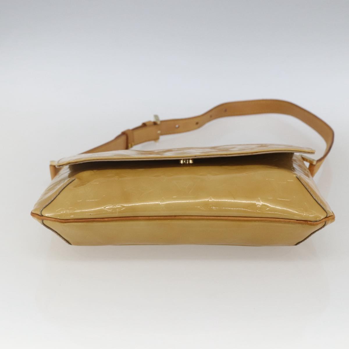 LOUIS VUITTON Monogram Vernis Thompson Street Bag Beige M91301 LV Auth gh1675