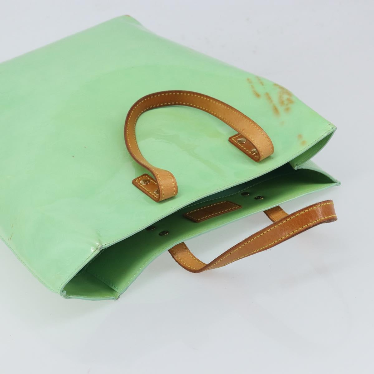 LOUIS VUITTON Monogram Vernis Reade MM Hand Bag Peppermint M91305 LV Auth gh1677
