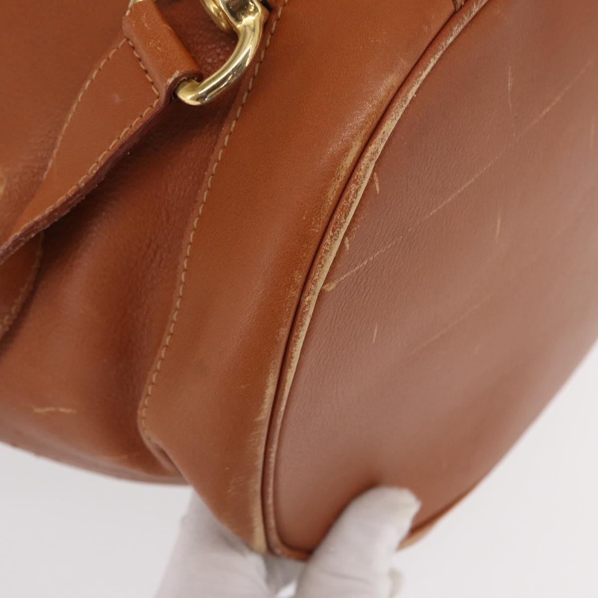GUCCI Bamboo Body Bag Leather Brown Gold 003 2113 0037 Auth gh1689