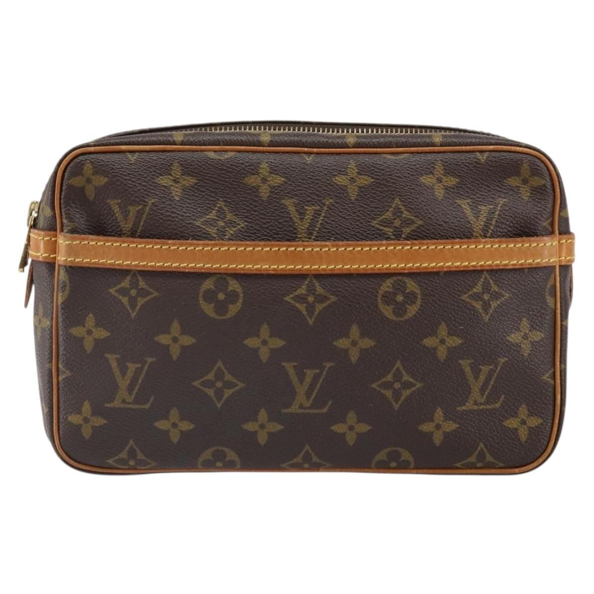 LOUIS VUITTON Monogram Compiegne 23 Clutch Bag M51847 LV Auth gh1702