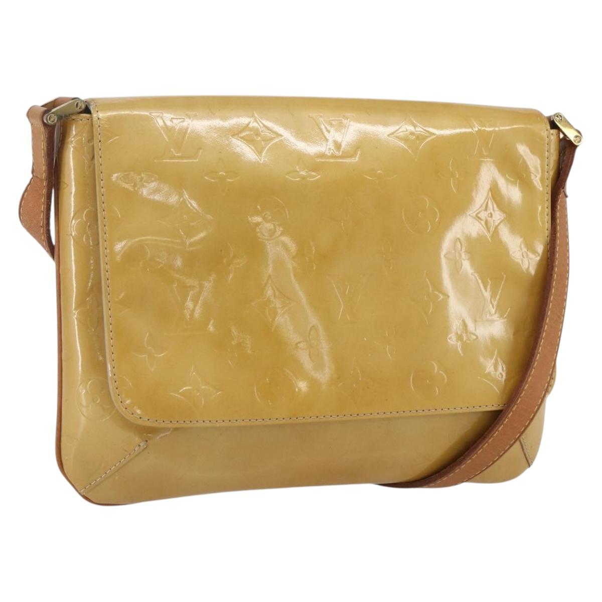 LOUIS VUITTON Monogram Vernis Thompson Street Bag Beige M91301 LV Auth gh1715