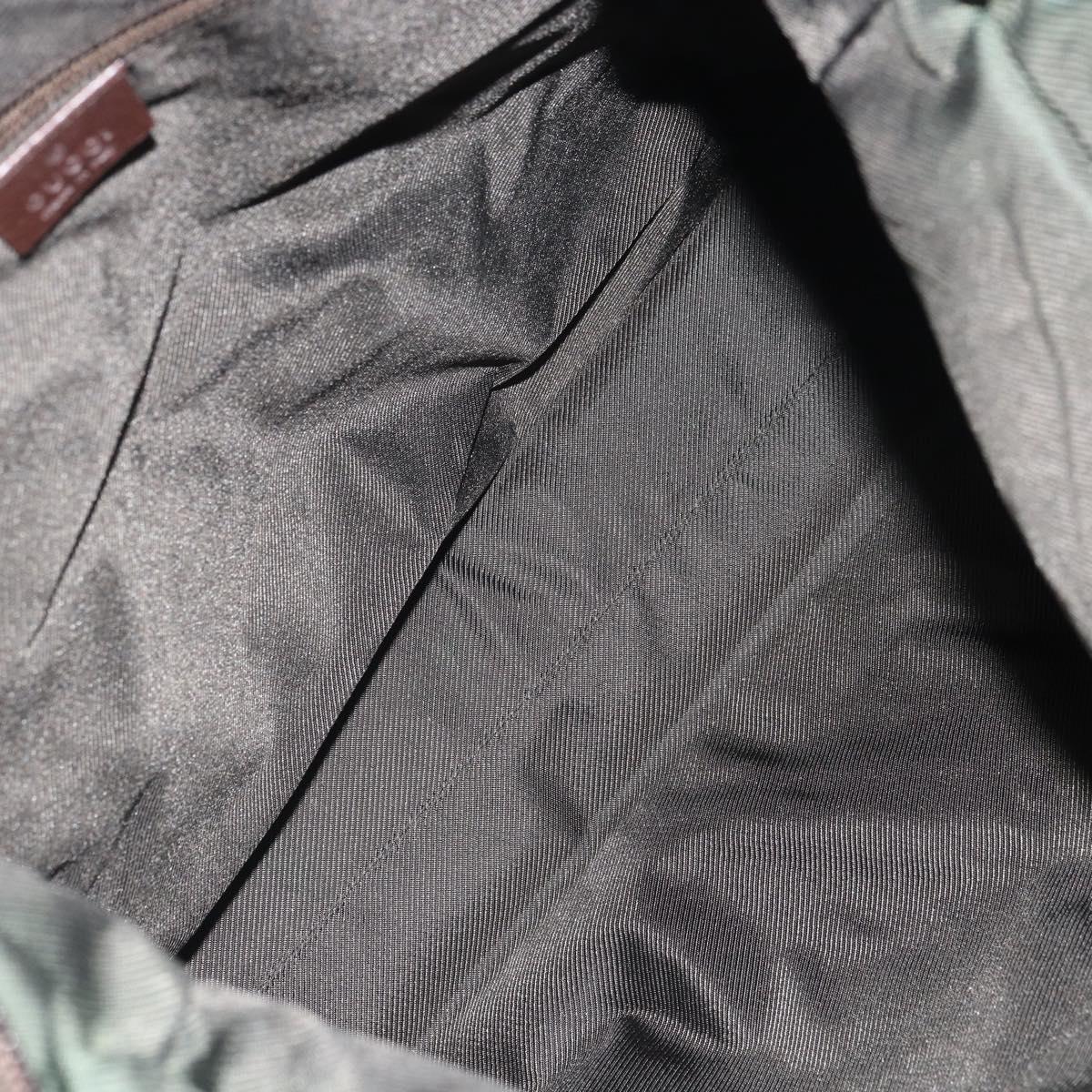 GUCCI GG Canvas Web Sherry Line Tote Bag Beige Silver 131233 Auth gh1729