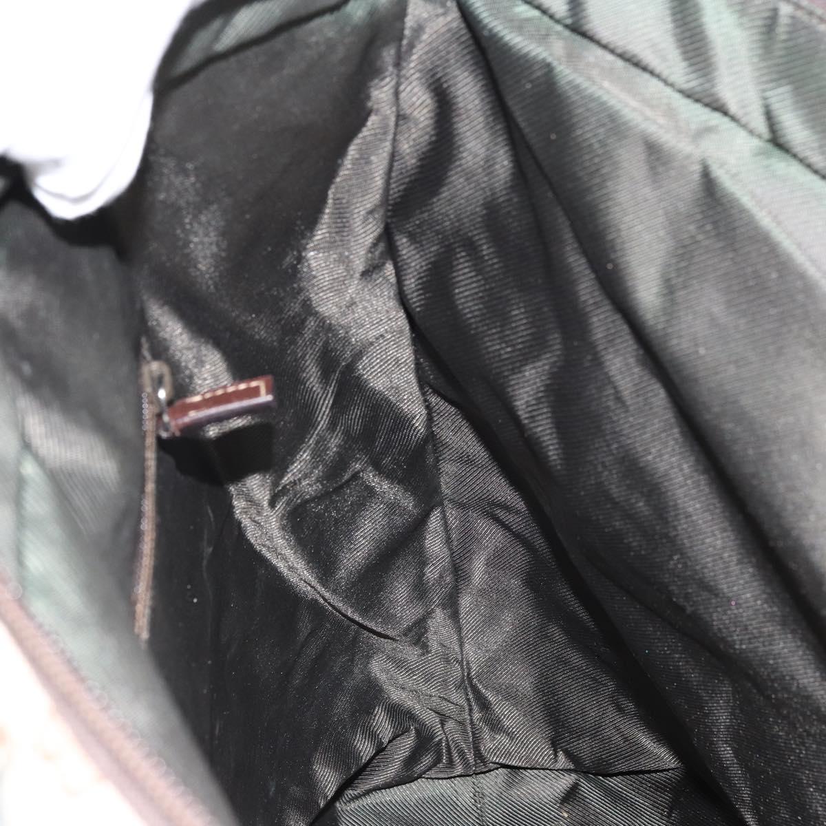 GUCCI GG Canvas Web Sherry Line Tote Bag Beige Silver 131233 Auth gh1729