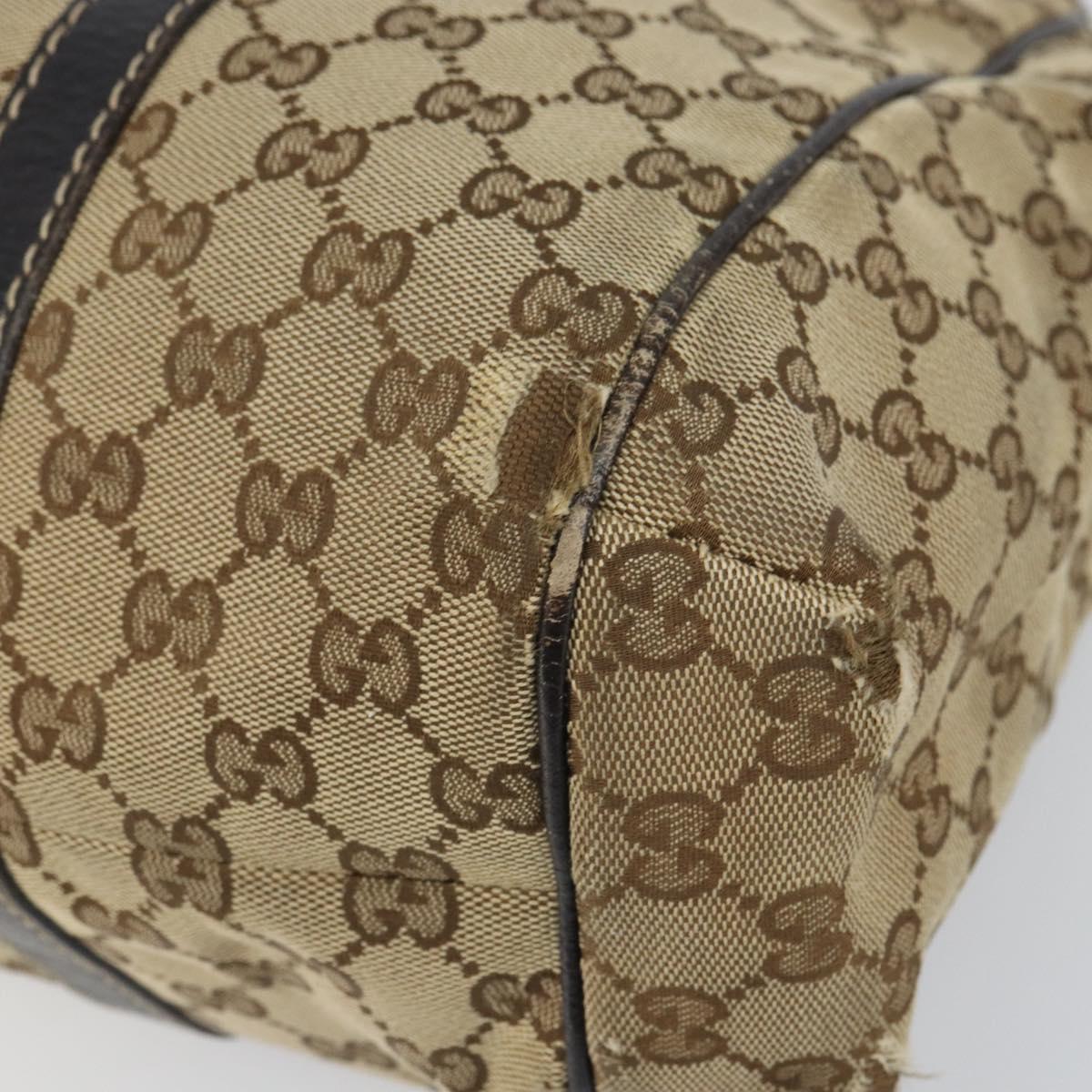 GUCCI GG Canvas Web Sherry Line Tote Bag Red Gold 233609 Auth gh1730