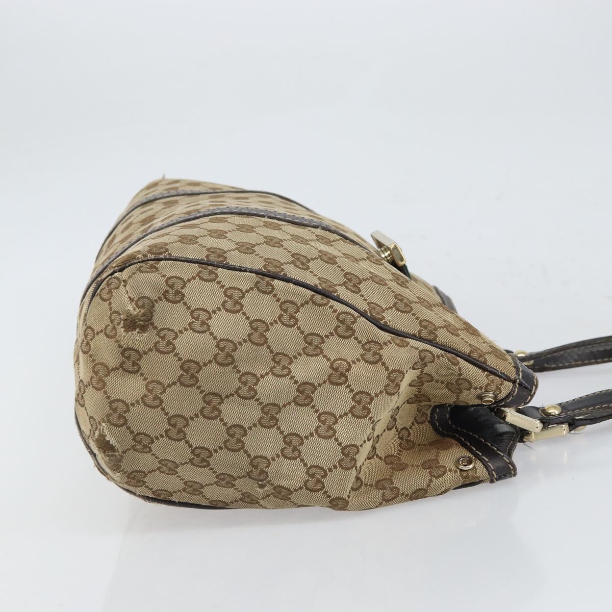 GUCCI GG Canvas Web Sherry Line Tote Bag Red Gold 233609 Auth gh1730