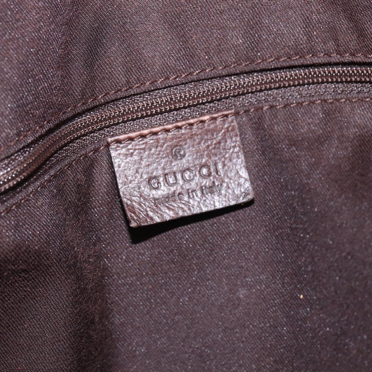 GUCCI GG Canvas Web Sherry Line Tote Bag Beige Silver 145758 Auth gh1731