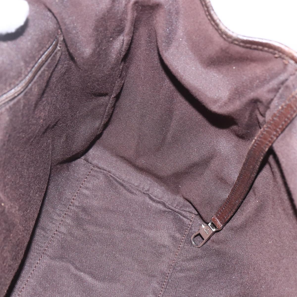 GUCCI GG Canvas Web Sherry Line Tote Bag Beige Silver 145758 Auth gh1731