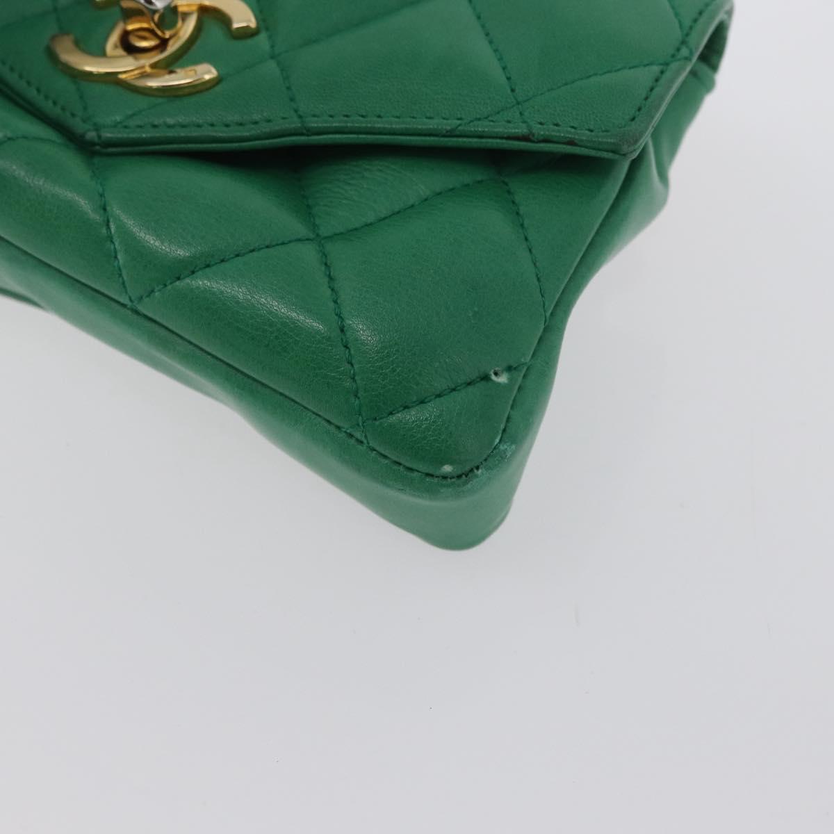 CHANEL Matelasse Waist bag Leather Multicolor Gold CC Auth gh1735