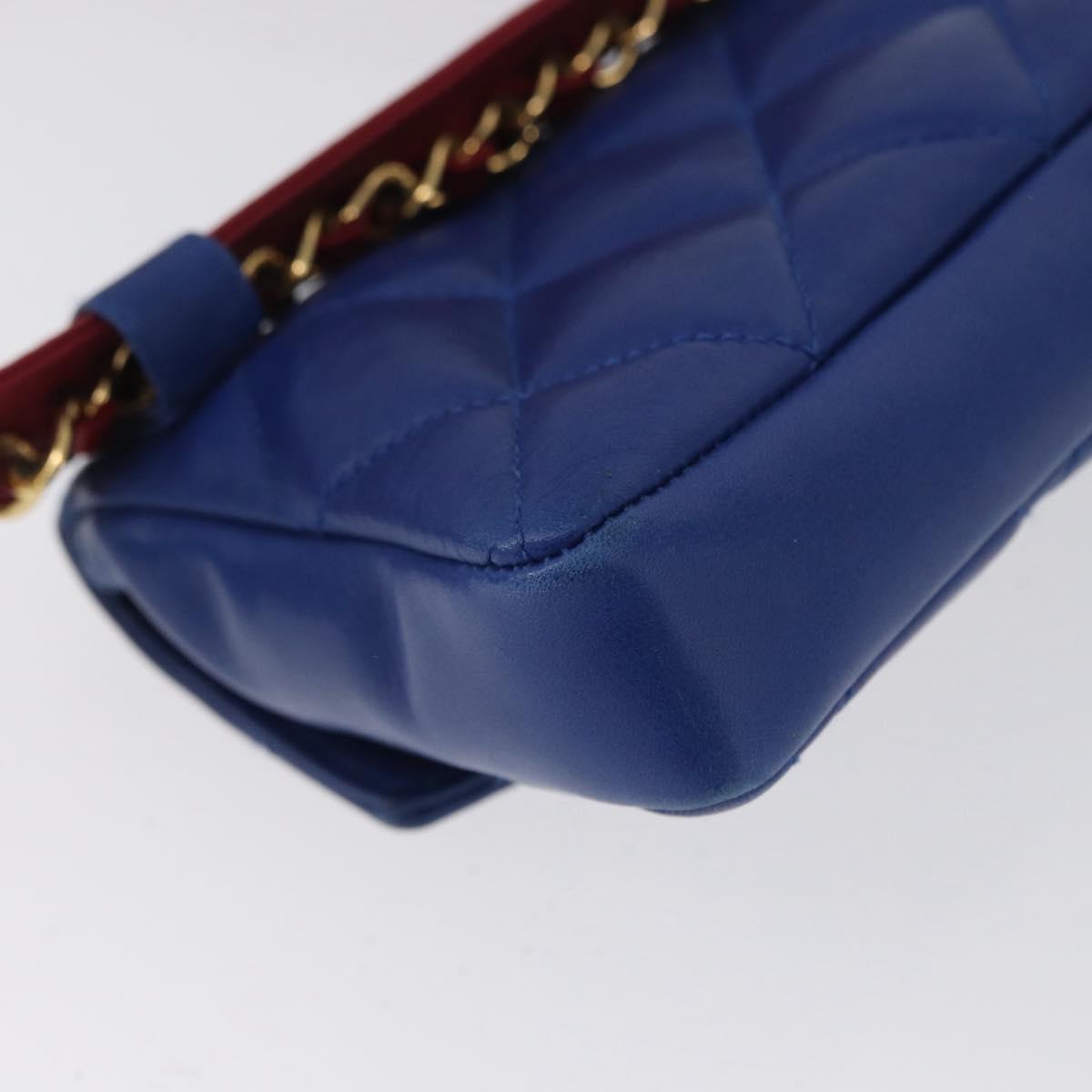CHANEL Matelasse Waist bag Leather Multicolor Gold CC Auth gh1735