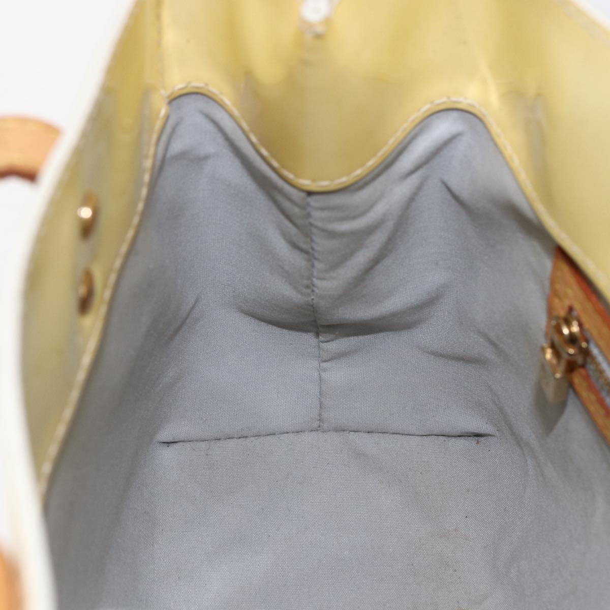 LOUIS VUITTON Monogram Vernis Reade PM Hand Bag Perle M91336 LV Auth gh1741