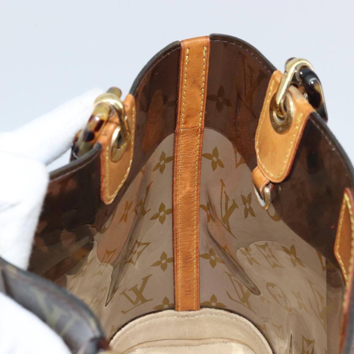 LOUIS VUITTON Monogram Vinyl Cava Amble PM Tote Bag Brown M92502 LV Auth gh1744