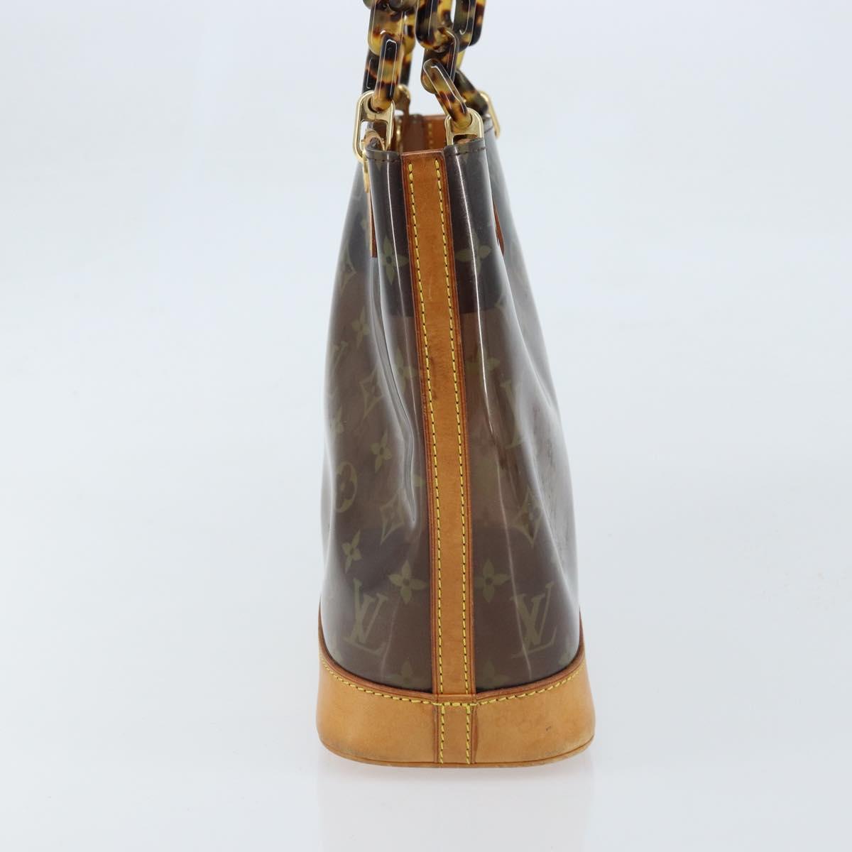 LOUIS VUITTON Monogram Vinyl Cava Amble PM Tote Bag Brown M92502 LV Auth gh1744