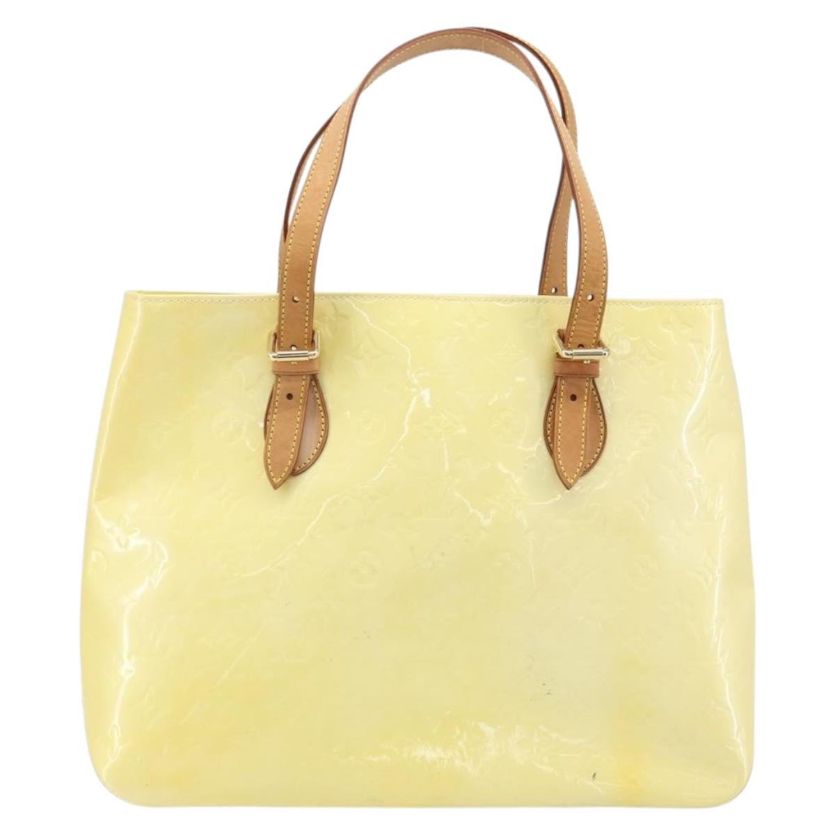LOUIS VUITTON Monogram Vernis Brentwood Shoulder Bag Perle M91512 LV Auth gh1757