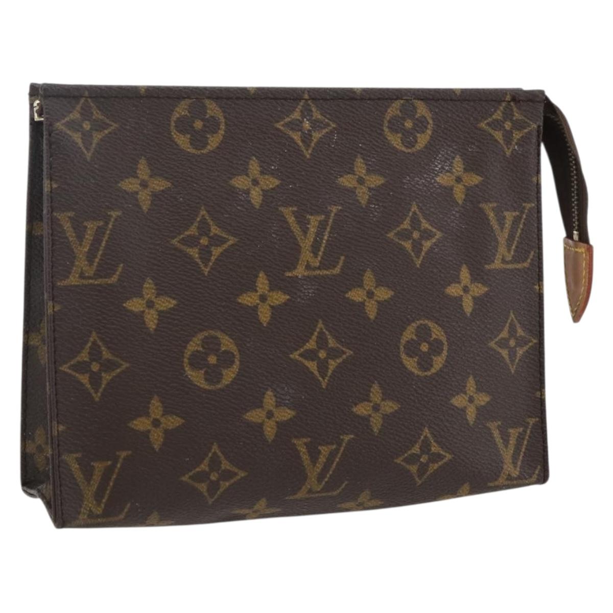 LOUIS VUITTON Monogram Poche Toilette 19 Pouch M47544 LV Auth gh1777