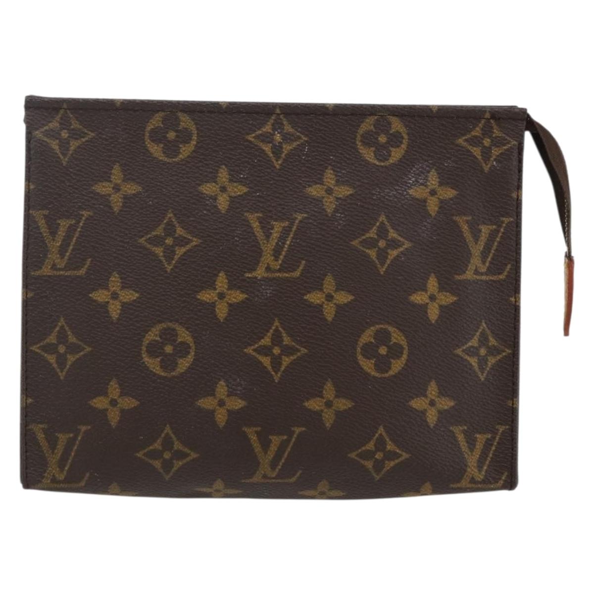 LOUIS VUITTON Monogram Poche Toilette 19 Pouch M47544 LV Auth gh1777