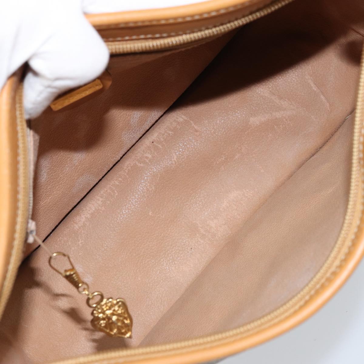 GUCCI Micro GG Supreme Shoulder Bag PVC Beige Gold 001 23 1036 Auth gh1782