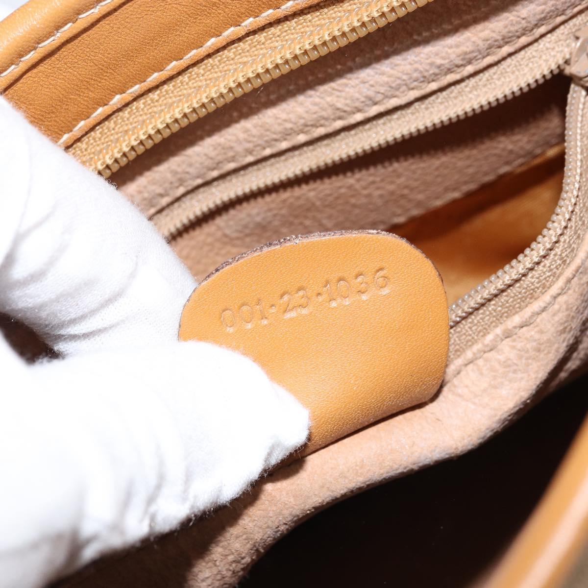 GUCCI Micro GG Supreme Shoulder Bag PVC Beige Gold 001 23 1036 Auth gh1782