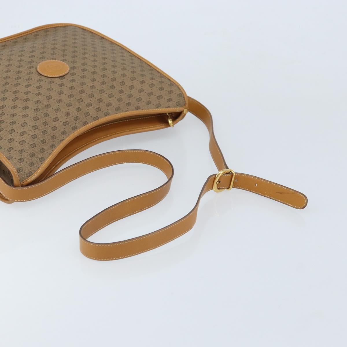 GUCCI Micro GG Supreme Shoulder Bag PVC Beige Gold 001 23 1036 Auth gh1782