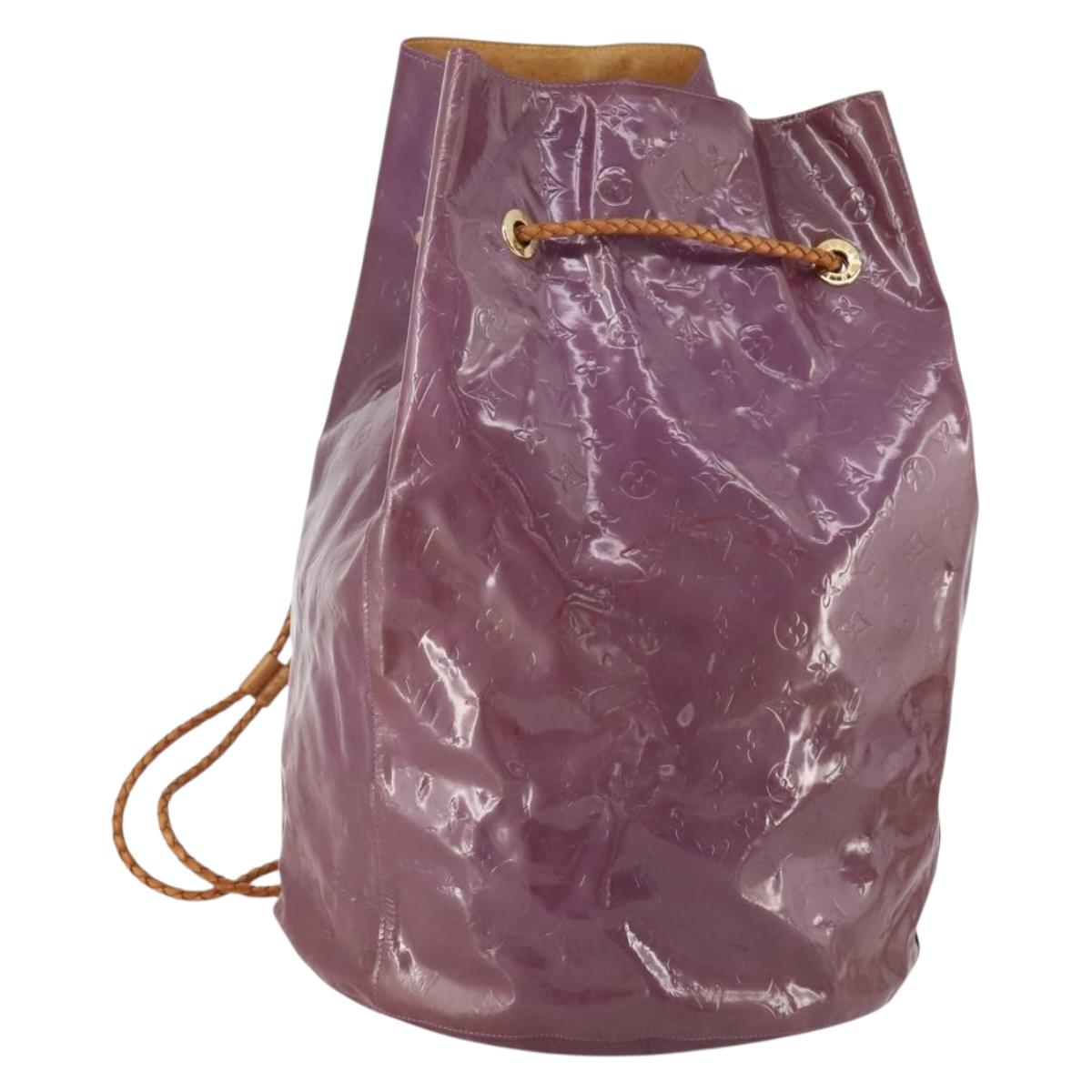 LOUIS VUITTON Vernis Morton Shoulder Bag Purple Viole M91083 LV Auth gh1793