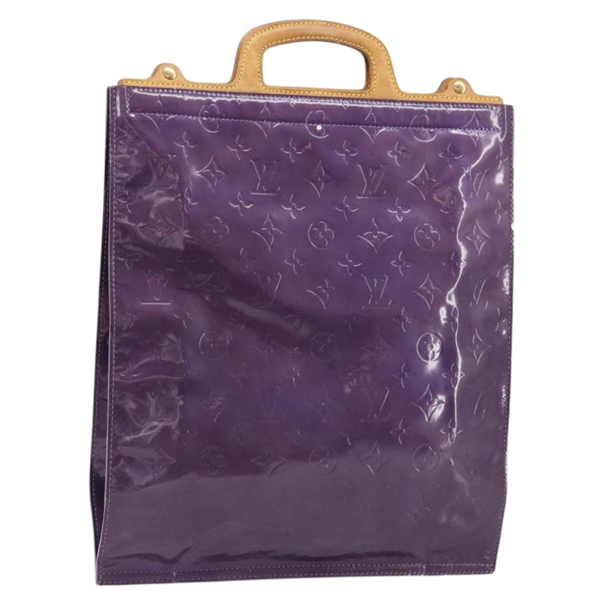 LOUIS VUITTON Monogram Vernis Stanton Tote Bag Purple Viole M91079 Auth gh1795