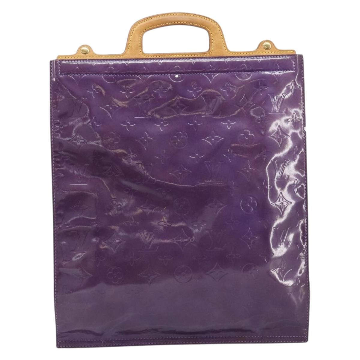 LOUIS VUITTON Monogram Vernis Stanton Tote Bag Purple Viole M91079 Auth gh1795