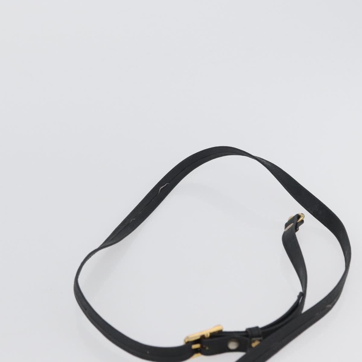 MCM Logogram Vicetos Hand Bag PVC 2way Black Gold Auth gh1799