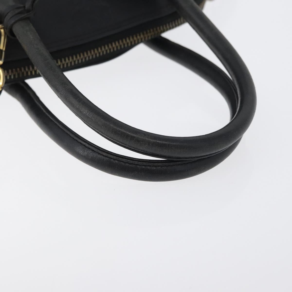 MCM Logogram Vicetos Hand Bag PVC 2way Black Gold Auth gh1799