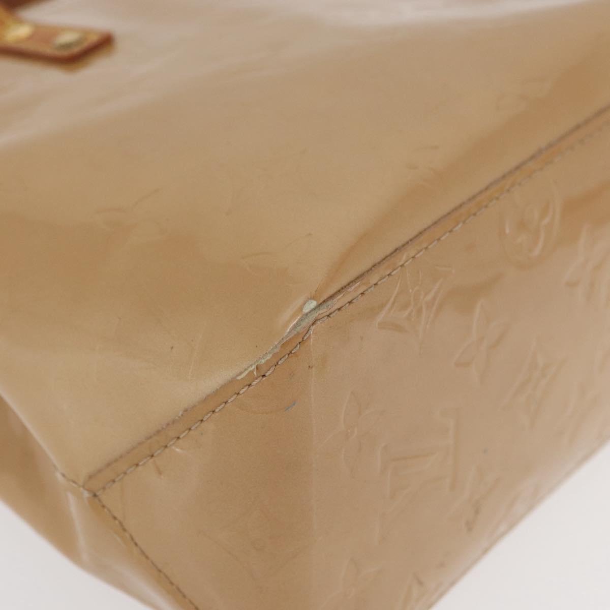 LOUIS VUITTON Monogram Vernis Reade PM Hand Bag Noisette M91334 LV Auth gh1805