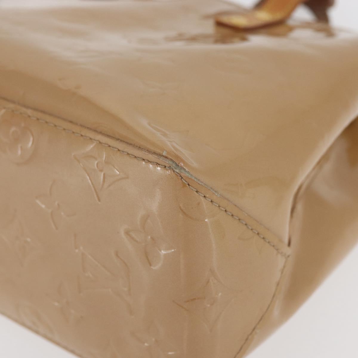 LOUIS VUITTON Monogram Vernis Reade PM Hand Bag Noisette M91334 LV Auth gh1805