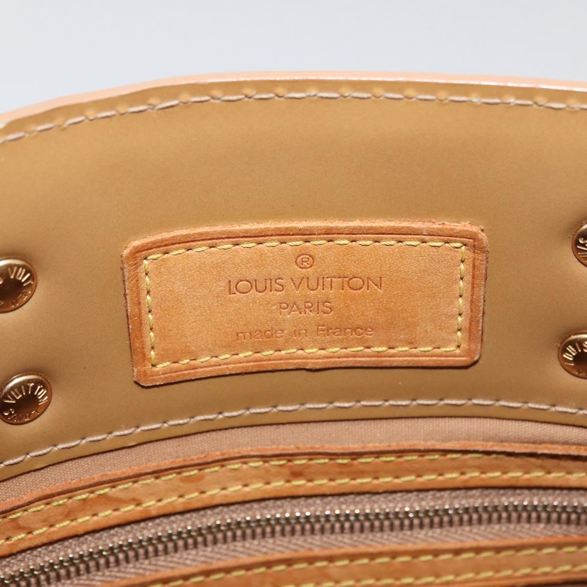 LOUIS VUITTON Monogram Vernis Reade PM Hand Bag Noisette M91334 LV Auth gh1805