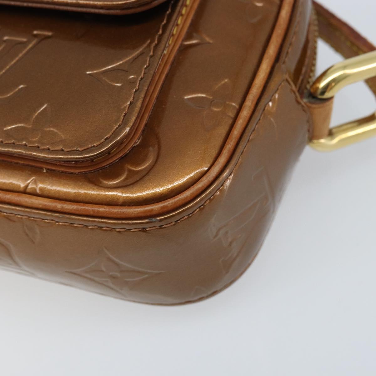 LOUIS VUITTON Monogram Vernis Christy MM Shoulder Bag Bronze M91109 Auth gh1807