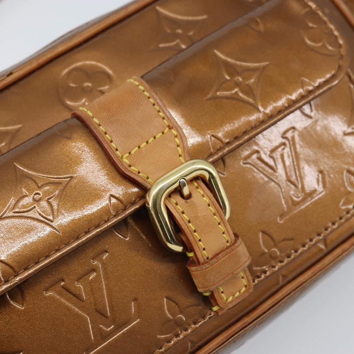 LOUIS VUITTON Monogram Vernis Christy MM Shoulder Bag Bronze M91109 Auth gh1807
