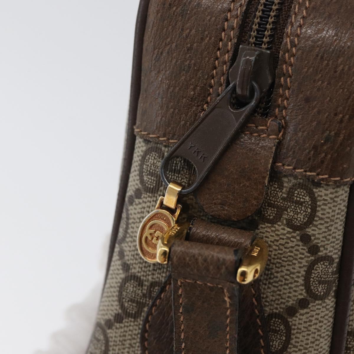 GUCCI GG Supreme Web Sherry Line Bag PVC Beige Gold 56 02 004 Auth gh1818