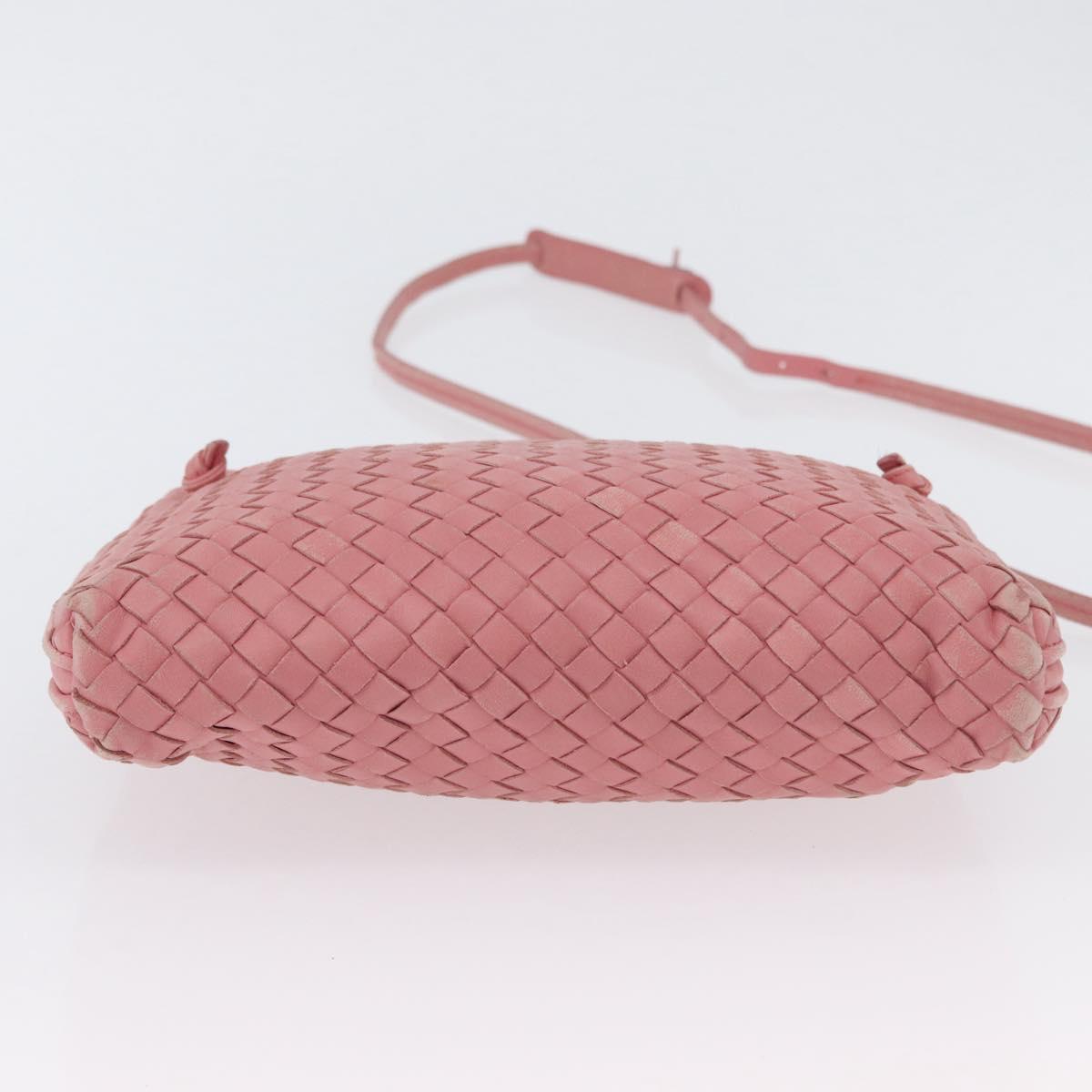 BOTTEGA VENETA INTRECCIATO Shoulder Bag Leather Pink 245354 Auth gh1823