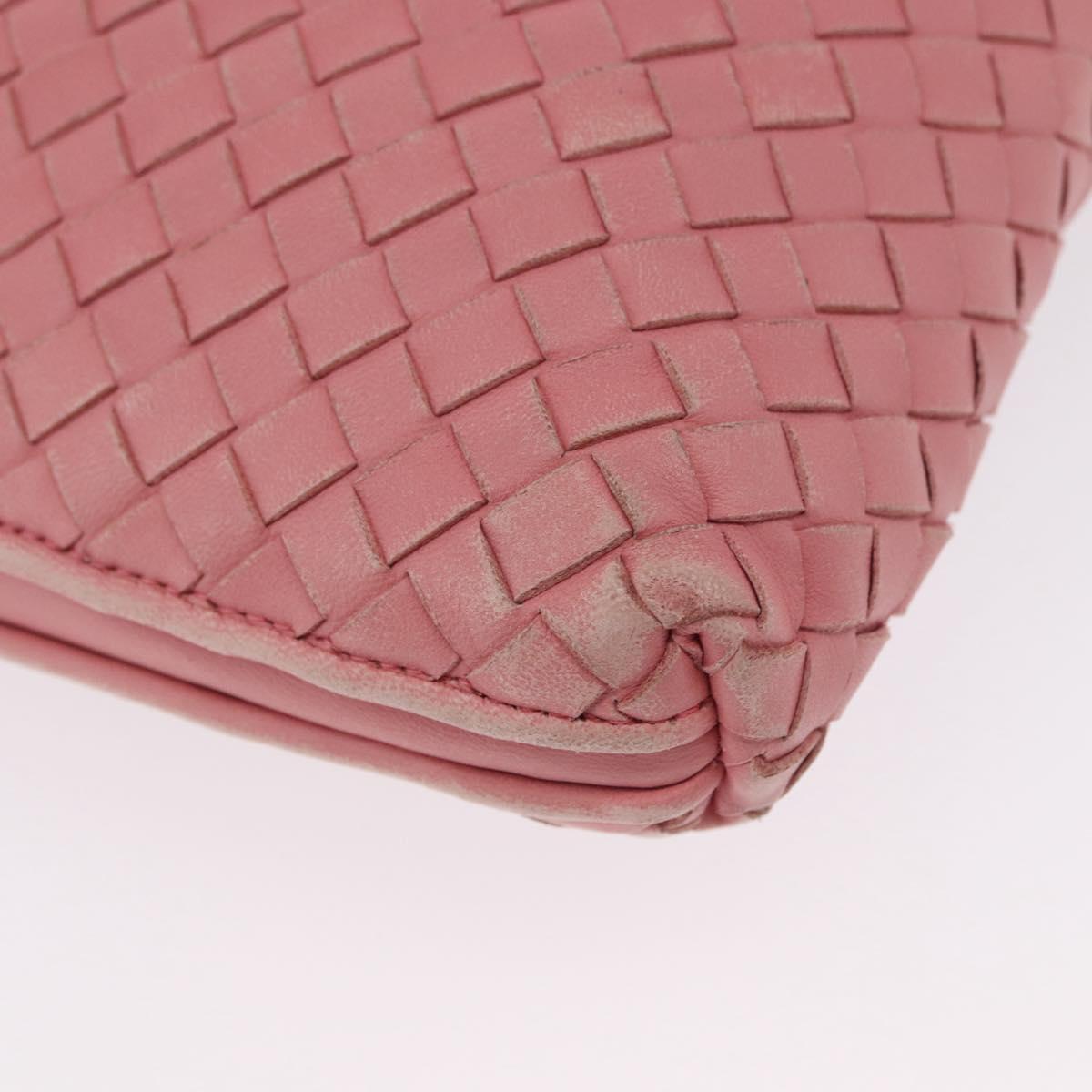 BOTTEGA VENETA INTRECCIATO Shoulder Bag Leather Pink 245354 Auth gh1823