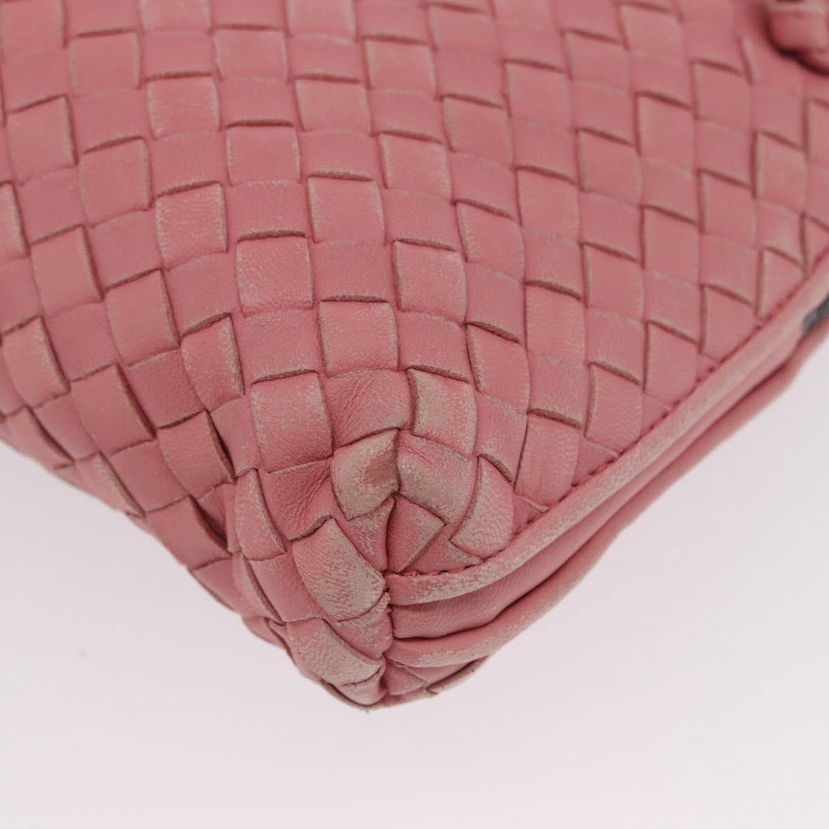 BOTTEGA VENETA INTRECCIATO Shoulder Bag Leather Pink 245354 Auth gh1823