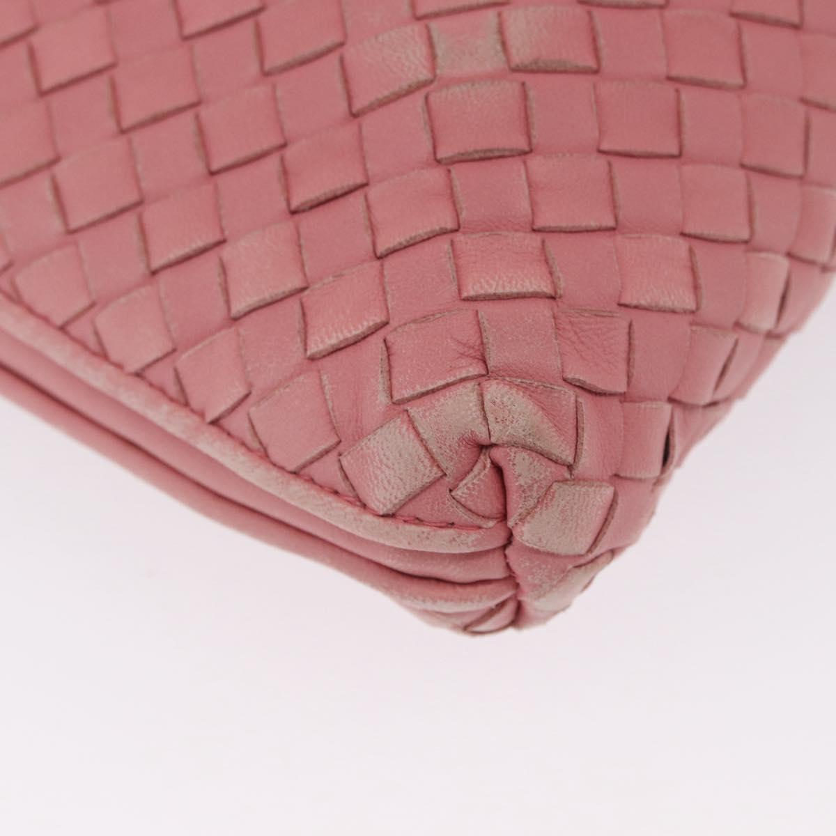 BOTTEGA VENETA INTRECCIATO Shoulder Bag Leather Pink 245354 Auth gh1823