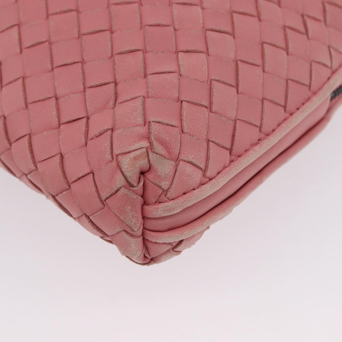 BOTTEGA VENETA INTRECCIATO Shoulder Bag Leather Pink 245354 Auth gh1823