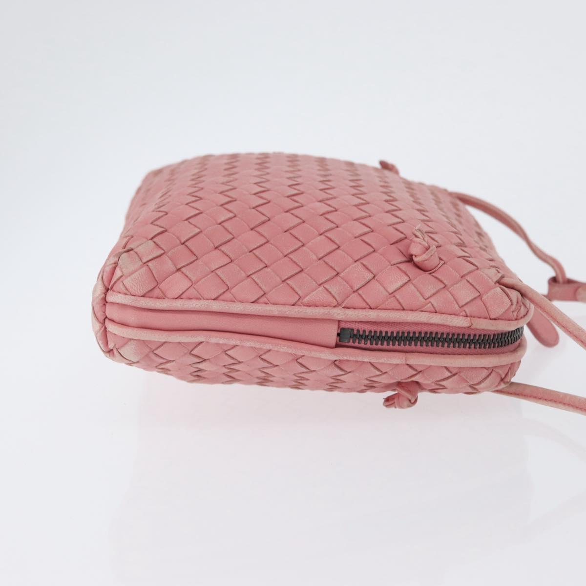BOTTEGA VENETA INTRECCIATO Shoulder Bag Leather Pink 245354 Auth gh1823