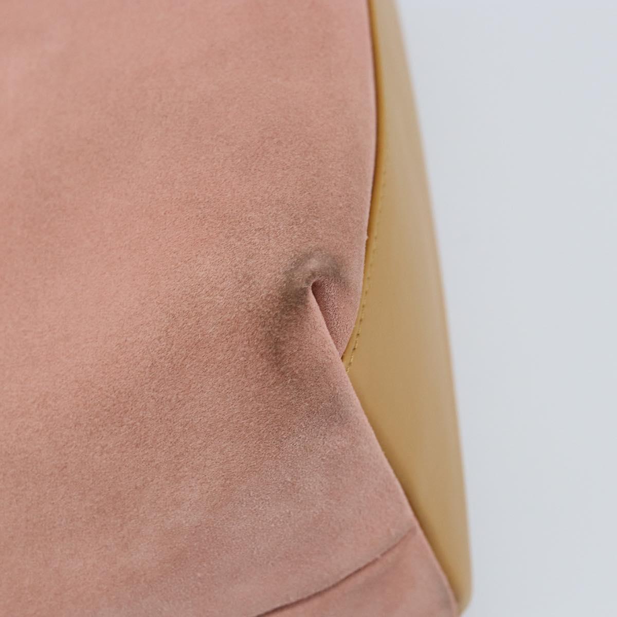 GUCCI Shoulder Bag Suede Pink Gold 001 3386 1705 Auth gh1825