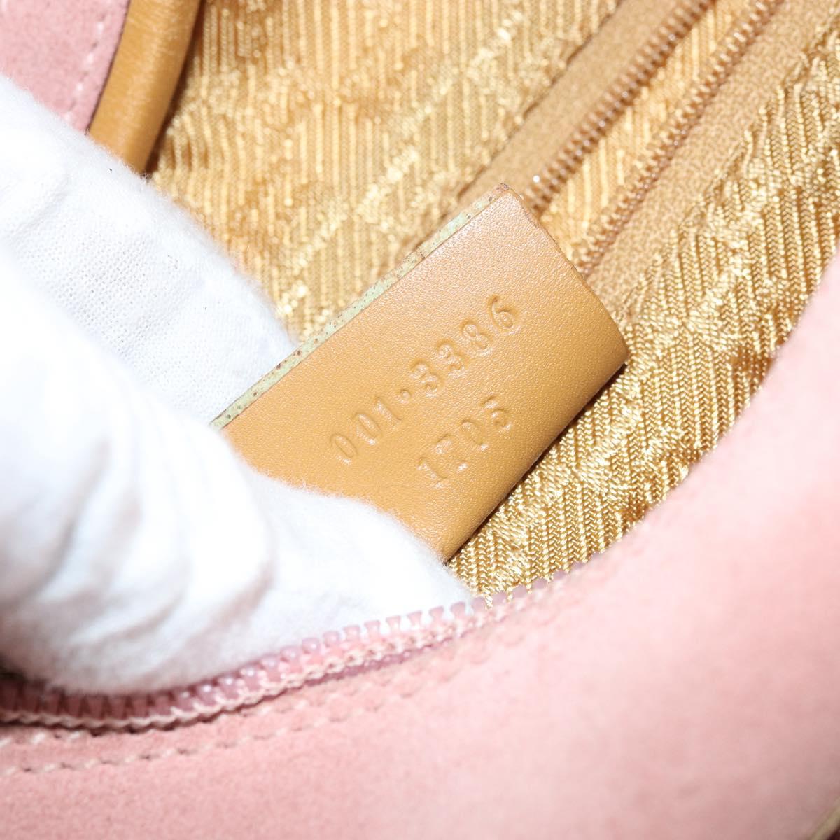 GUCCI Shoulder Bag Suede Pink Gold 001 3386 1705 Auth gh1825