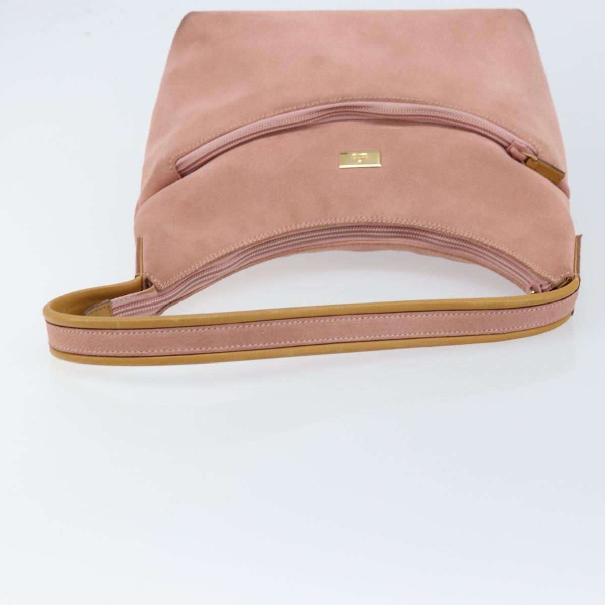 GUCCI Shoulder Bag Suede Pink Gold 001 3386 1705 Auth gh1825