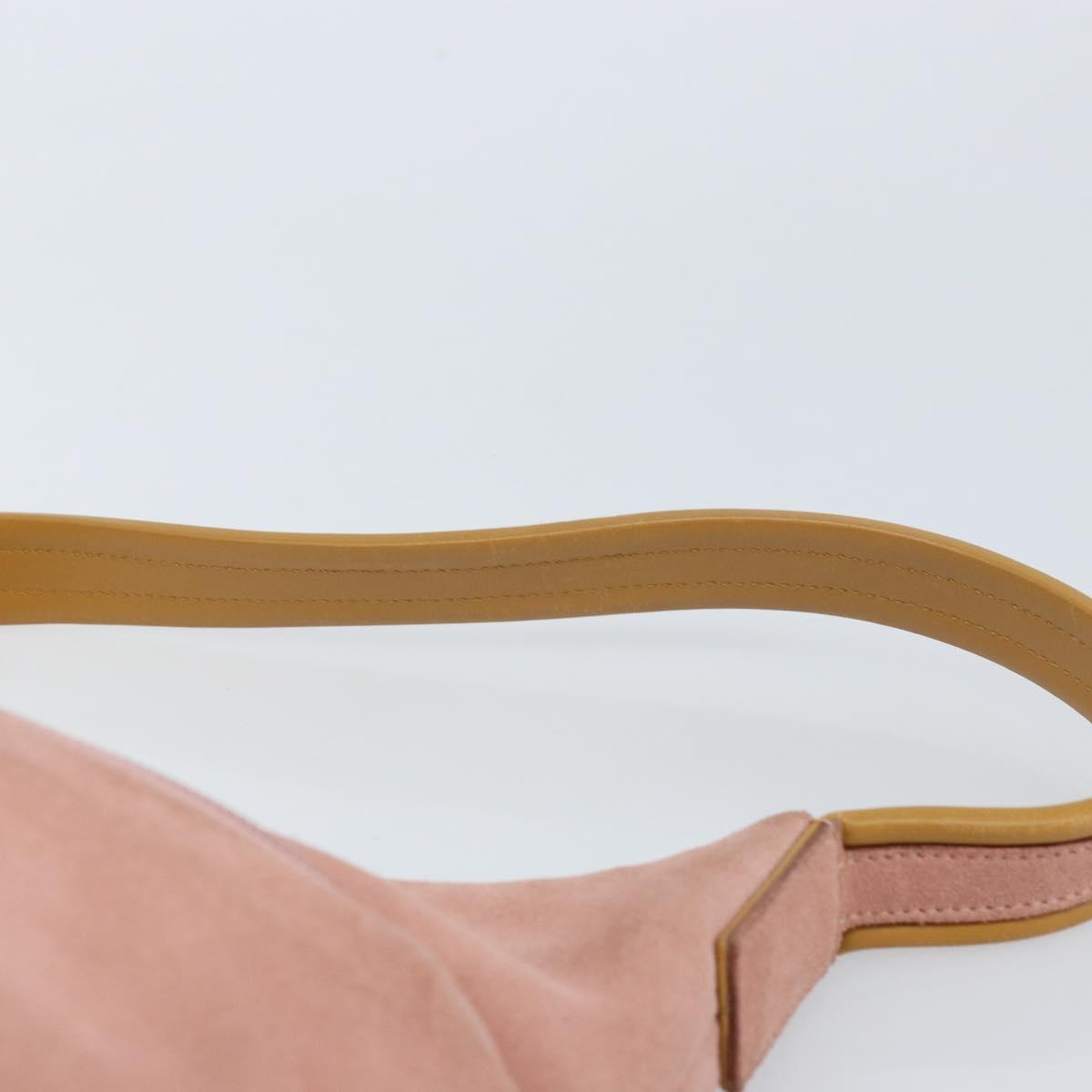 GUCCI Shoulder Bag Suede Pink Gold 001 3386 1705 Auth gh1825