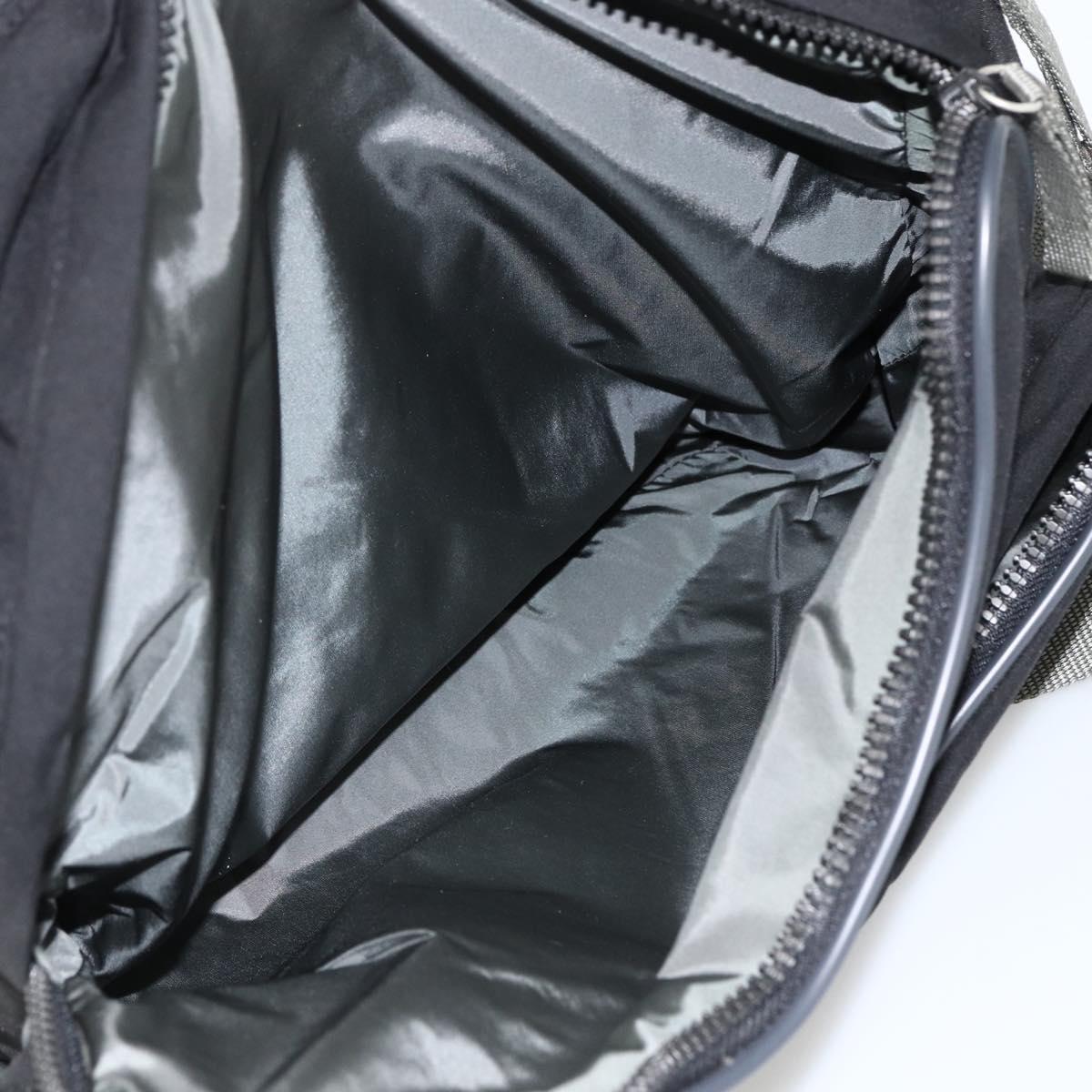 PRADA Sports Shoulder Bag Nylon Black Silver Auth gh1828