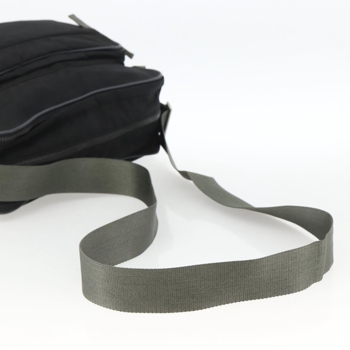 PRADA Sports Shoulder Bag Nylon Black Silver Auth gh1828