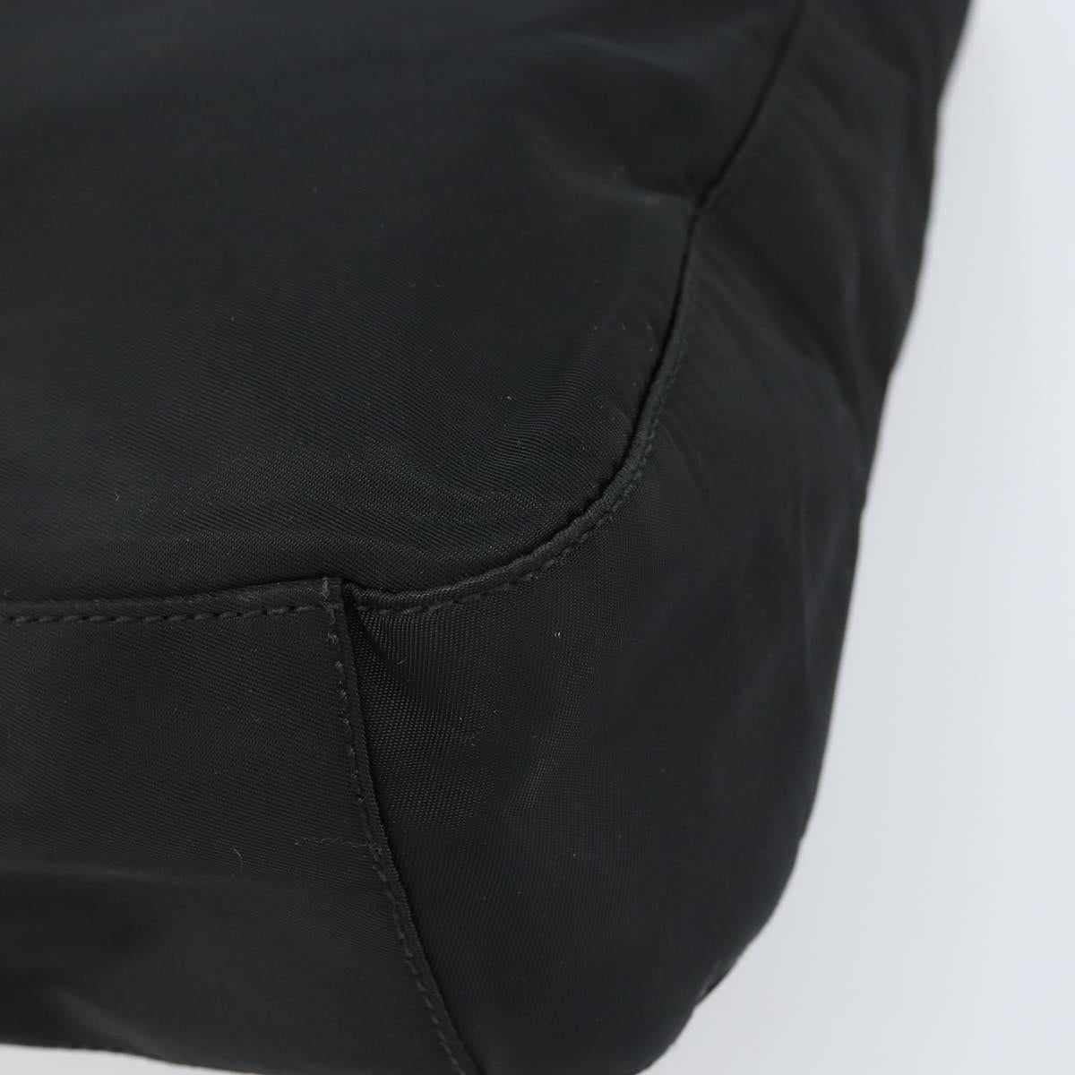 PRADA Shoulder Bag Nylon Black Silver Auth gh1829